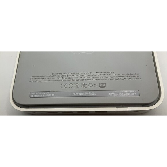 Apple AirPort Extreme Base Station A1354 MC340LL/A  Very Good Condition - Picture 6 of 6